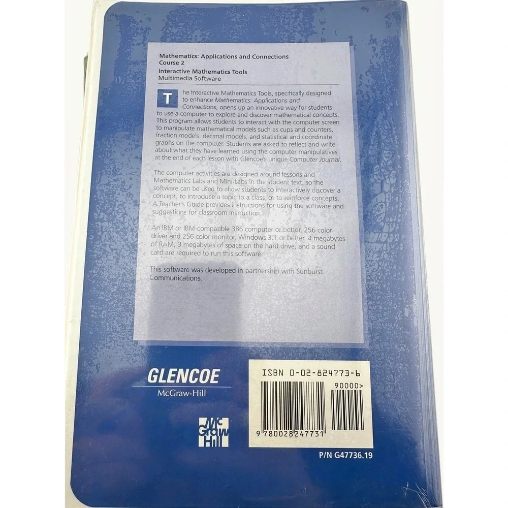 Glencoe Interactive Mathematics Tools Course 1 2 3‎ Windows Set 3 CD-ROM